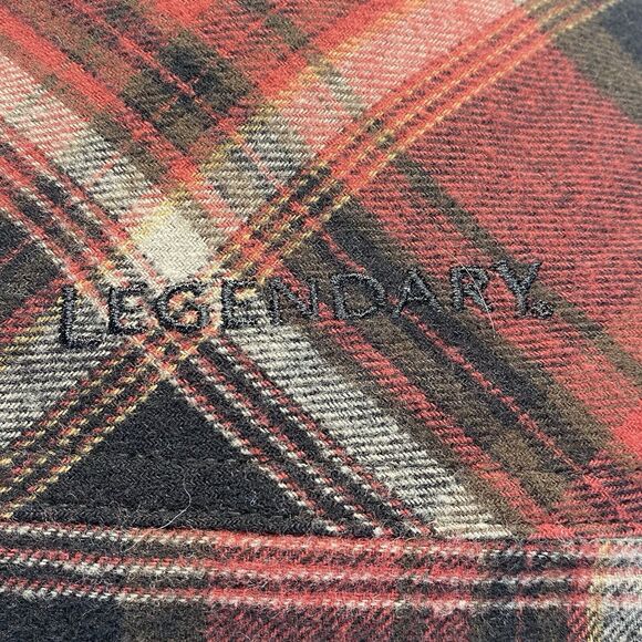 Legendary Whitetails Women’s Size Medium Plaid Flannel Shirt Red/Black Flip Cuff - Picture 11 of 14